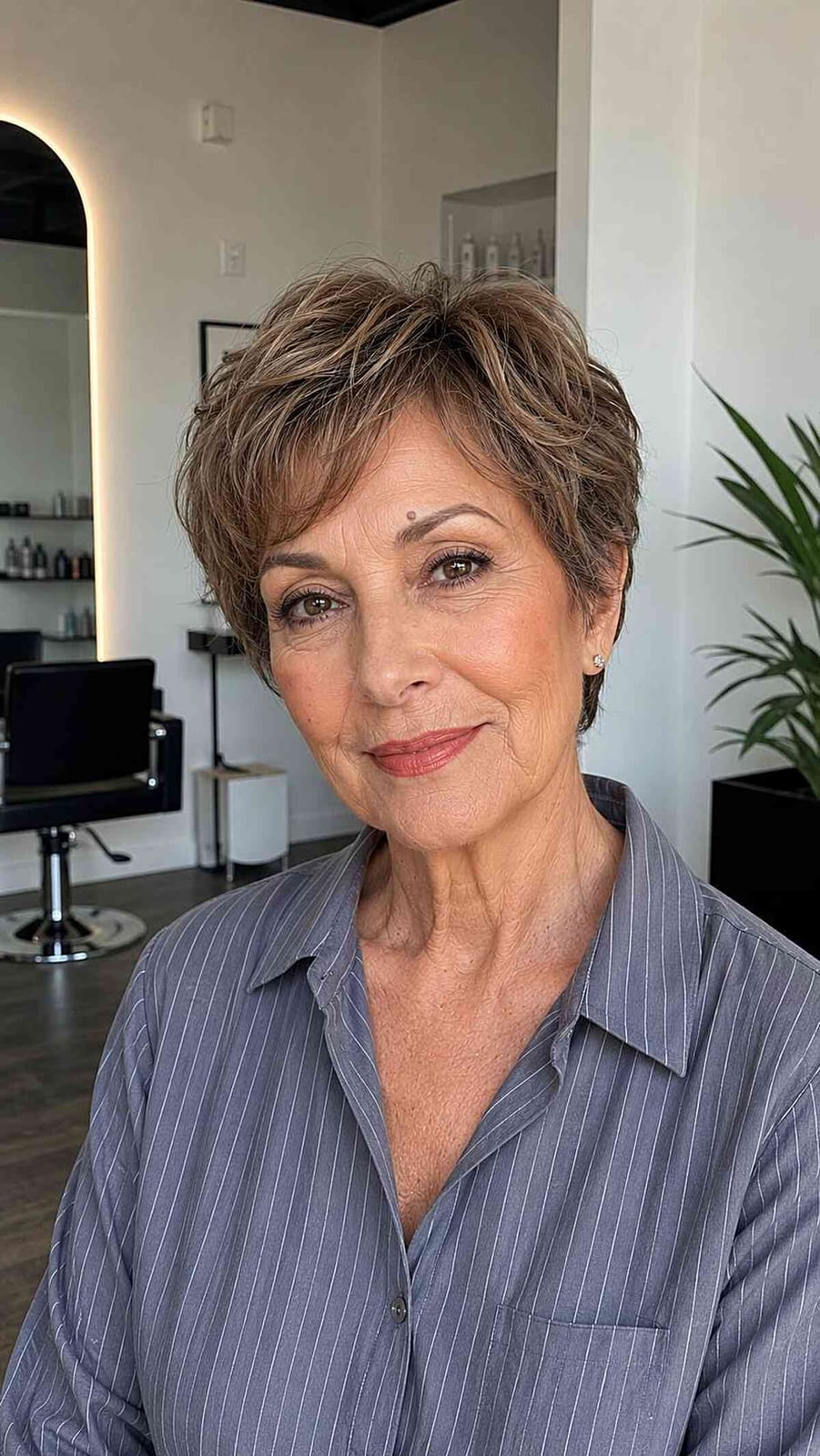 Textured Pixie With Voluminous Bangs — Simple Haircuts for Thinning Hair