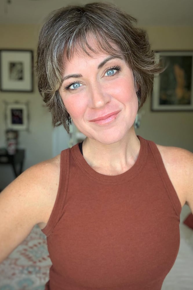 Salt And Pepper Bob With Wispy Bangs — Simple Haircuts for Thinning Hair