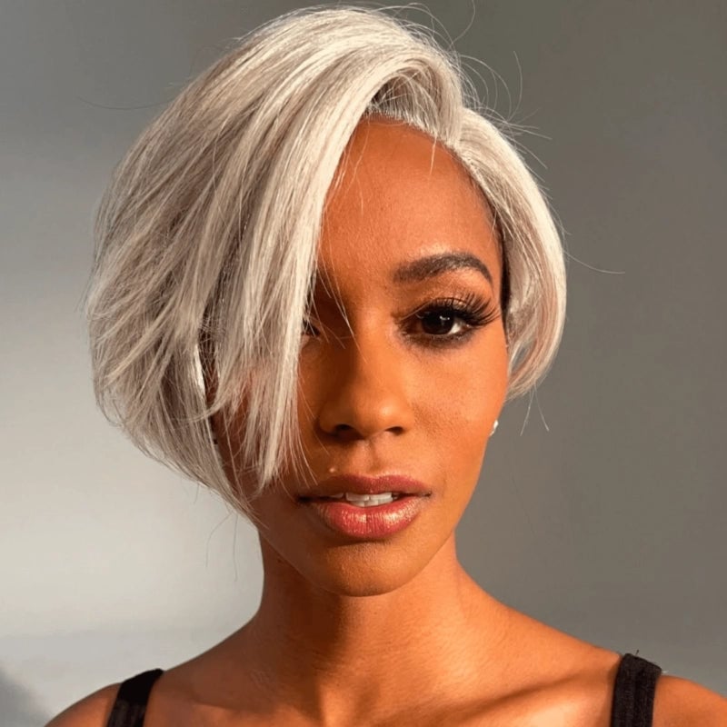 Asymmetrical Ash Blonde Pixie — Simple Haircuts for Thinning Hair