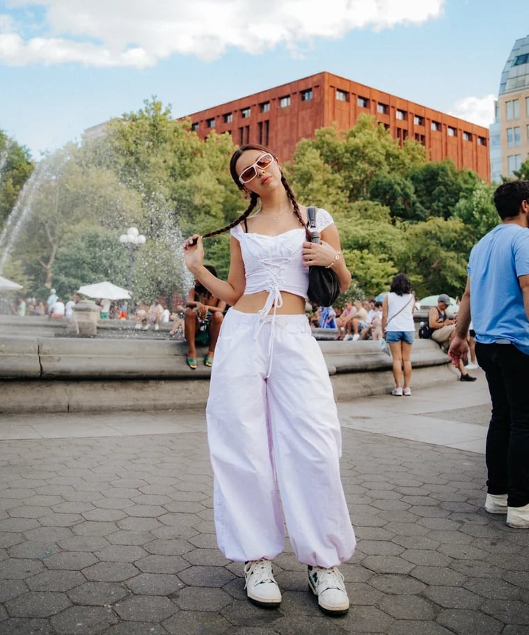 Oversized Cargo Pants With Lace-Up Top — Simple Jordans Outfits