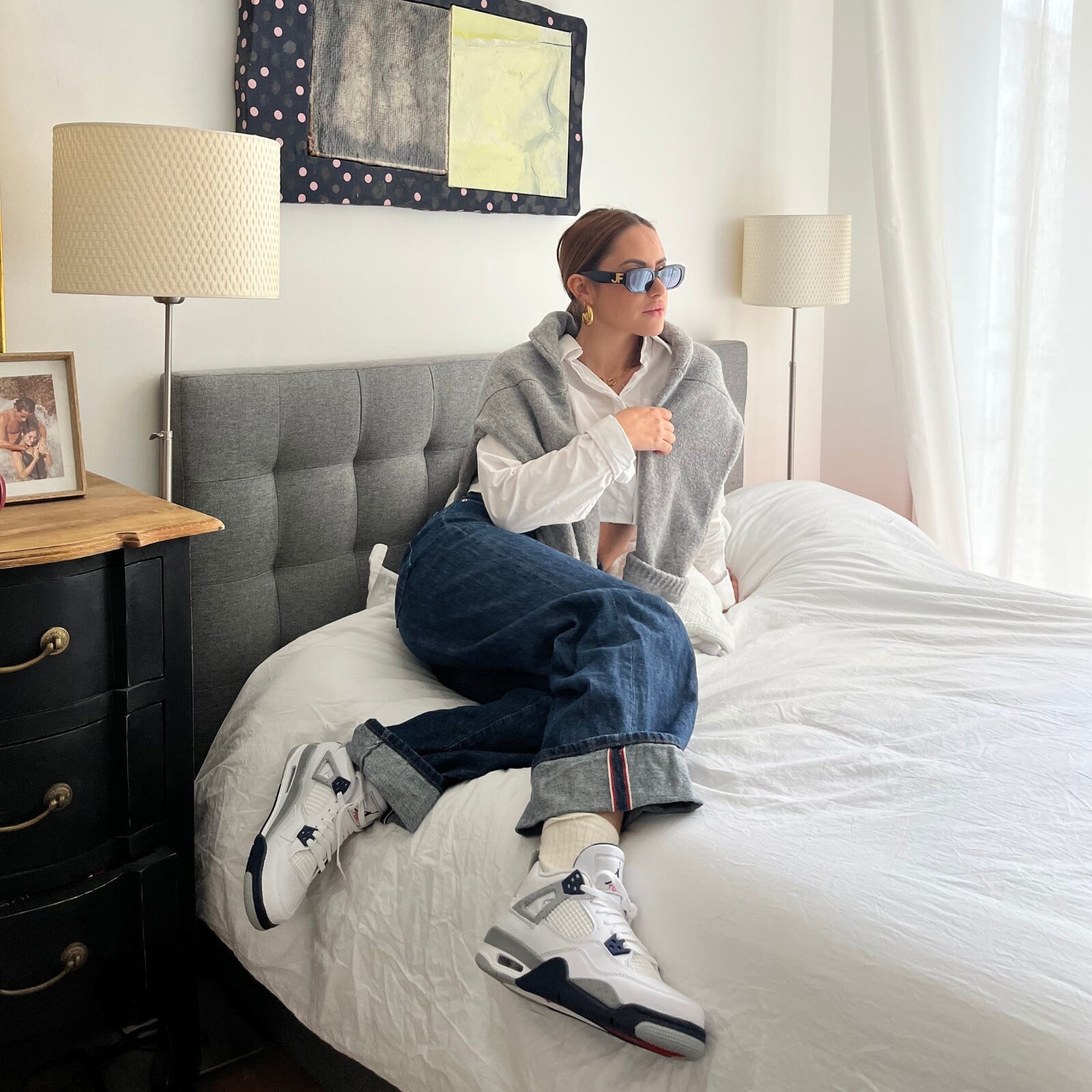 Layered Knits With High-Top Sneakers — Simple Jordans Outfits