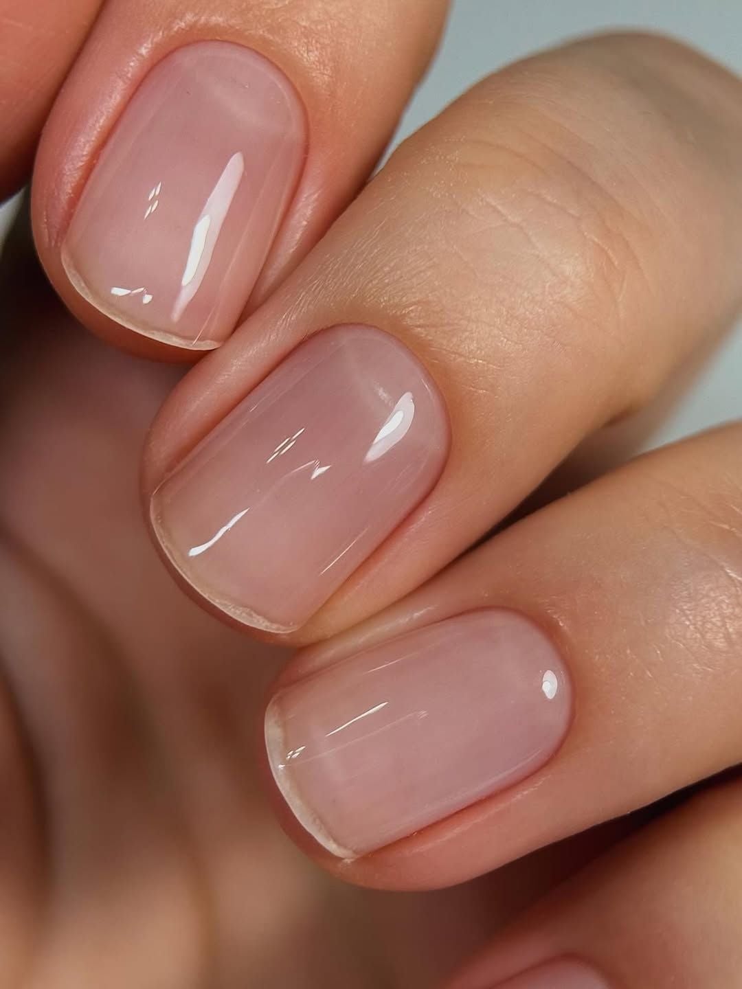 Short Soft Square Sheer Milky Pink Short Soft Square Sheer Milky Pink — Simple Korean Nails