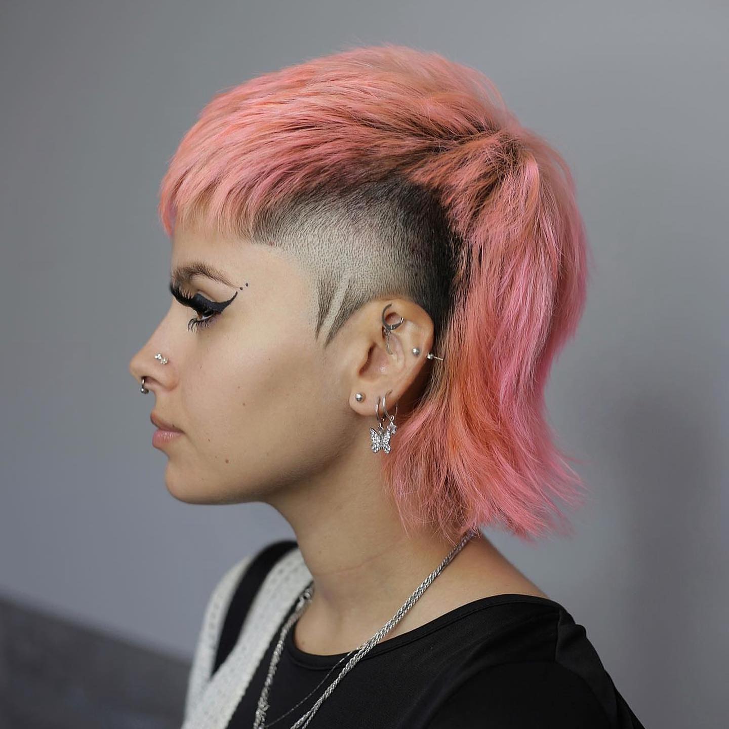 Vibrant Pink Mullet With Undercut Vibrant Pink Mullet With Undercut — Simple Mullet Hairstyles