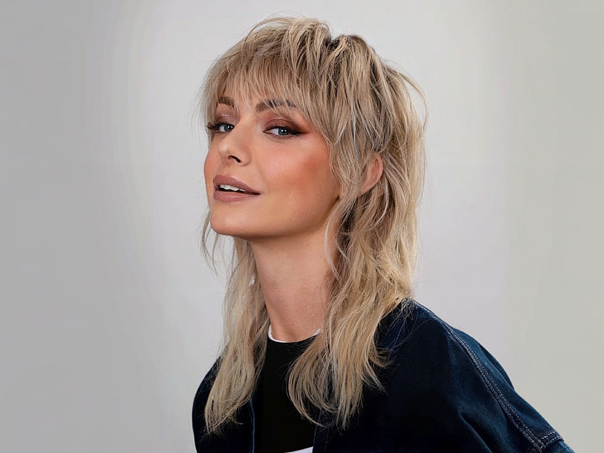 Ash Blonde Mullet With Tousled Blowout Ash Blonde Mullet With Tousled Blowout — Simple Mullet Hairstyles