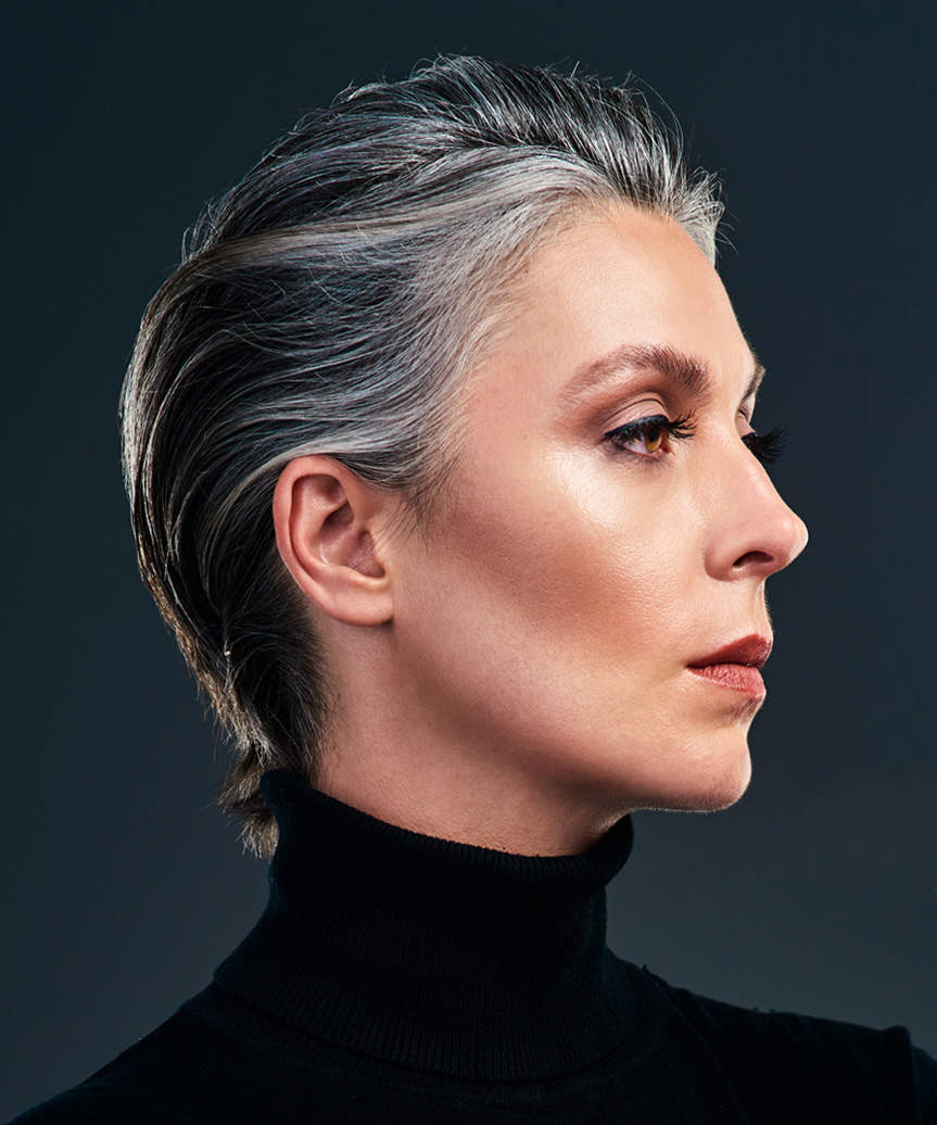 Gray Pixie Cut Wet Look Styling Gray Pixie Cut Wet Look Styling — Simple Pixie Bob