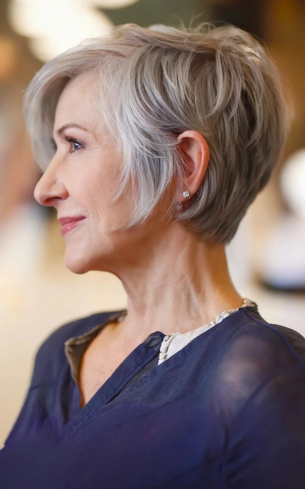 Gray Layered Bob Thick Wavy Texture Gray Layered Bob Thick Wavy Texture — Simple Pixie Bob