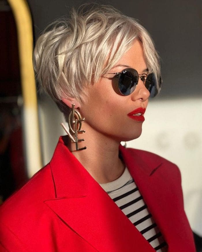 Ash Blonde Pixie Bob Textured Blowout Ash Blonde Pixie Bob Textured Blowout — Simple Pixie Bob