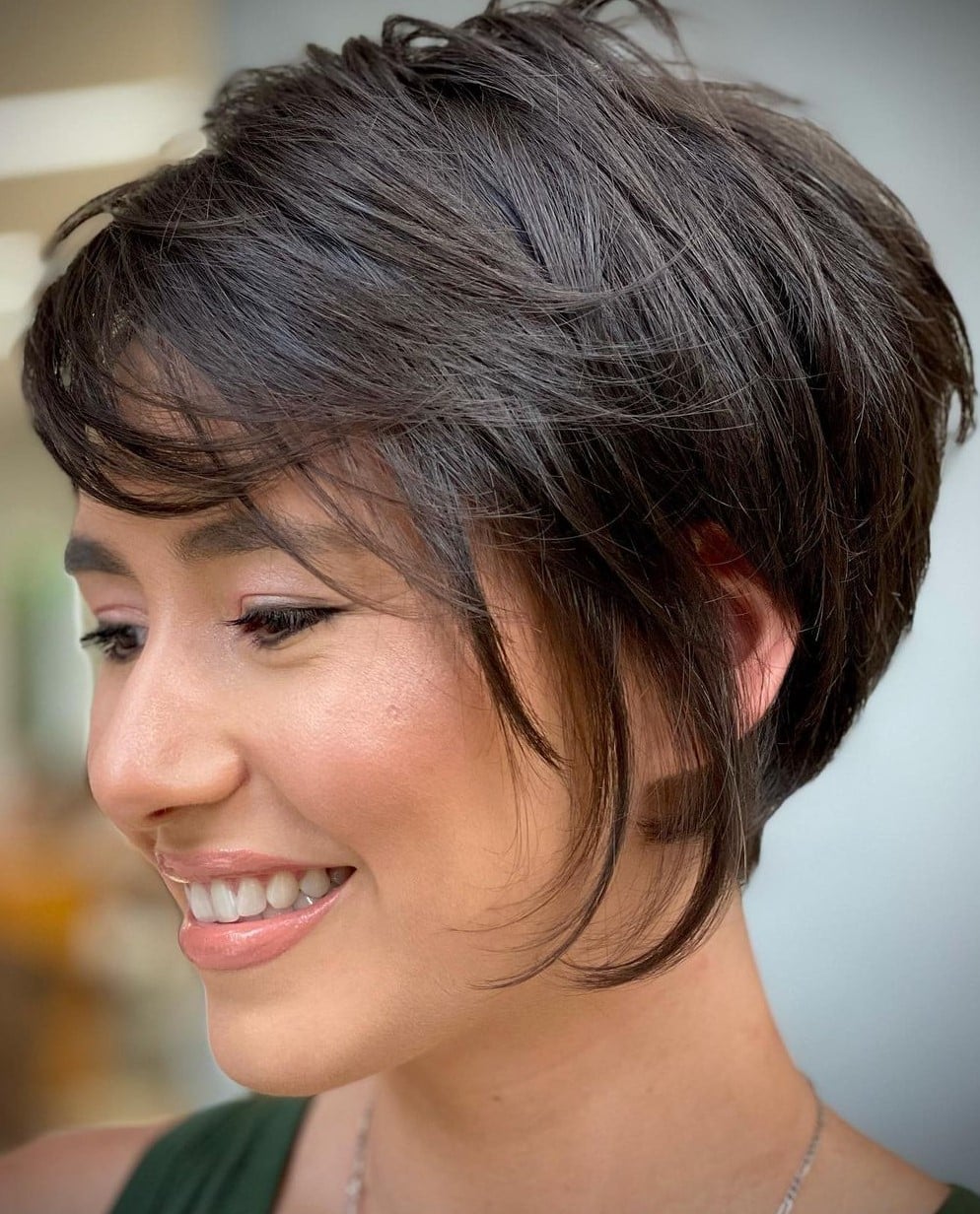 Dark Brown Pixie Bob Face-Framing Pieces Dark Brown Pixie Bob Face-Framing Pieces — Simple Pixie Bob