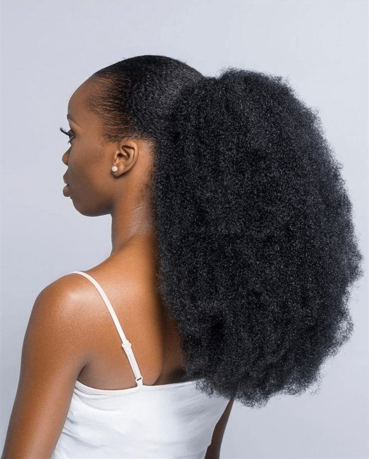 High Ponytail Natural Afro Texture — Simple Pony Hairstyles