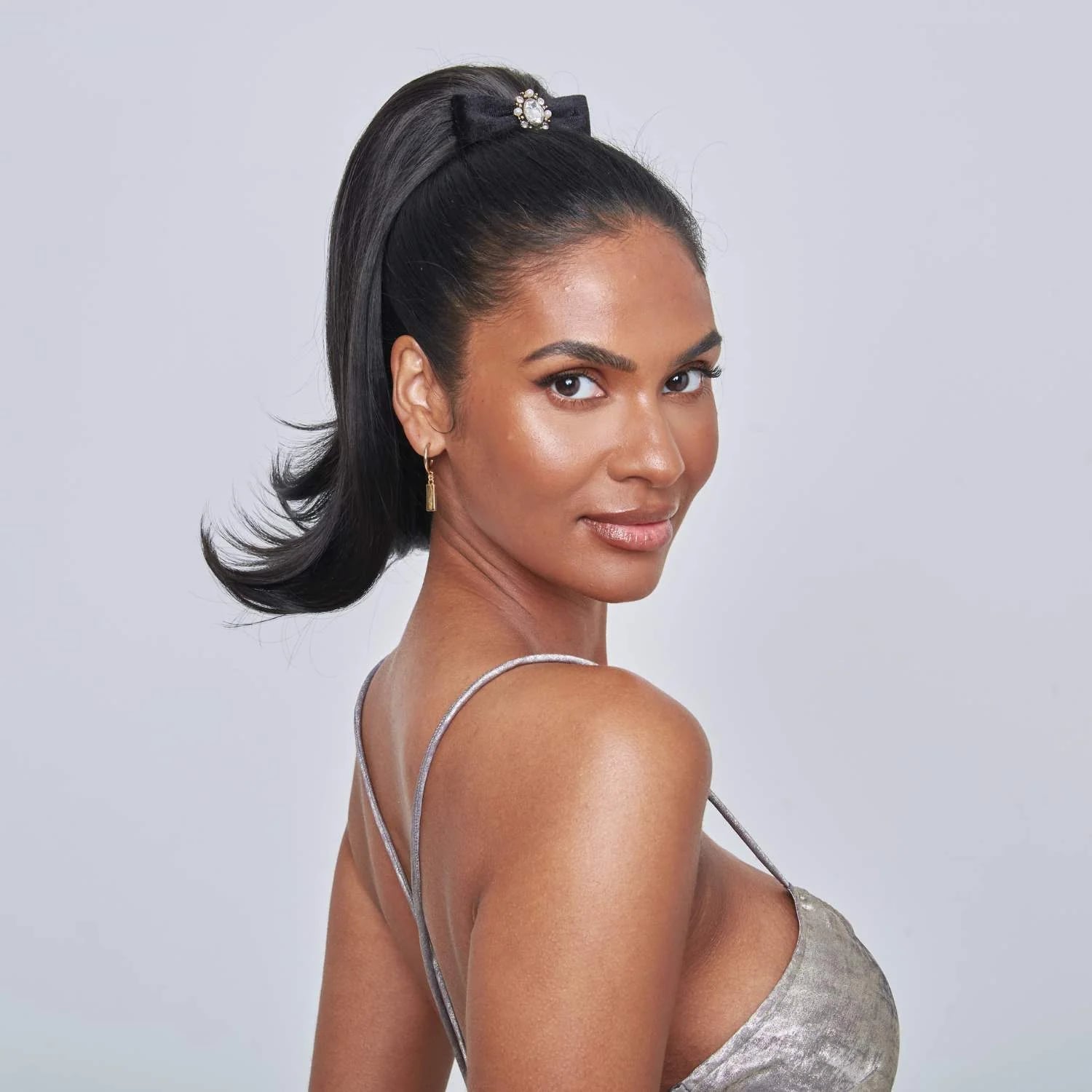 High Ponytail Volume Wispy Bangs Black — Simple Pony Hairstyles