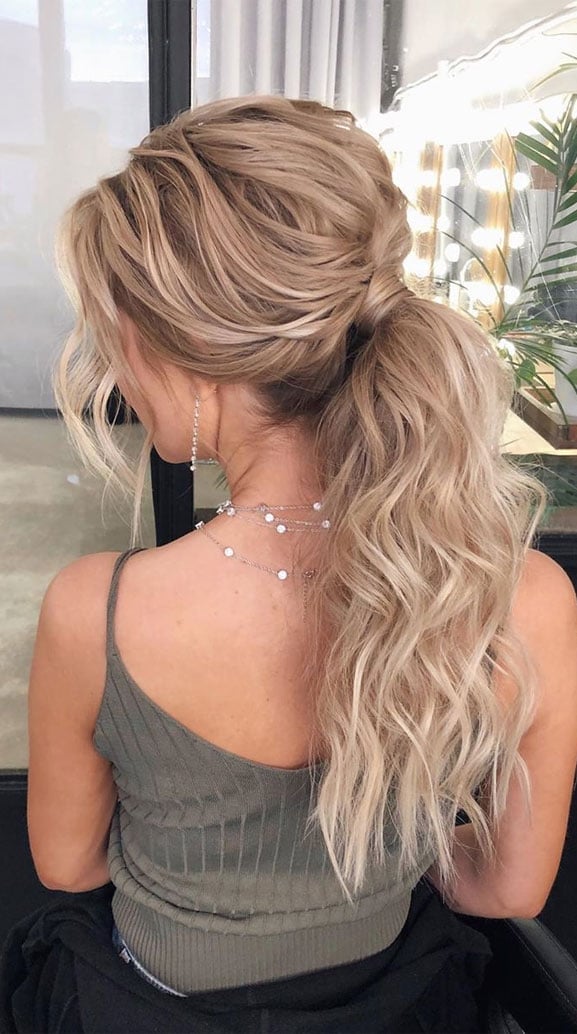 Voluminous Braided Ponytail Ash Blonde — Simple Pony Hairstyles
