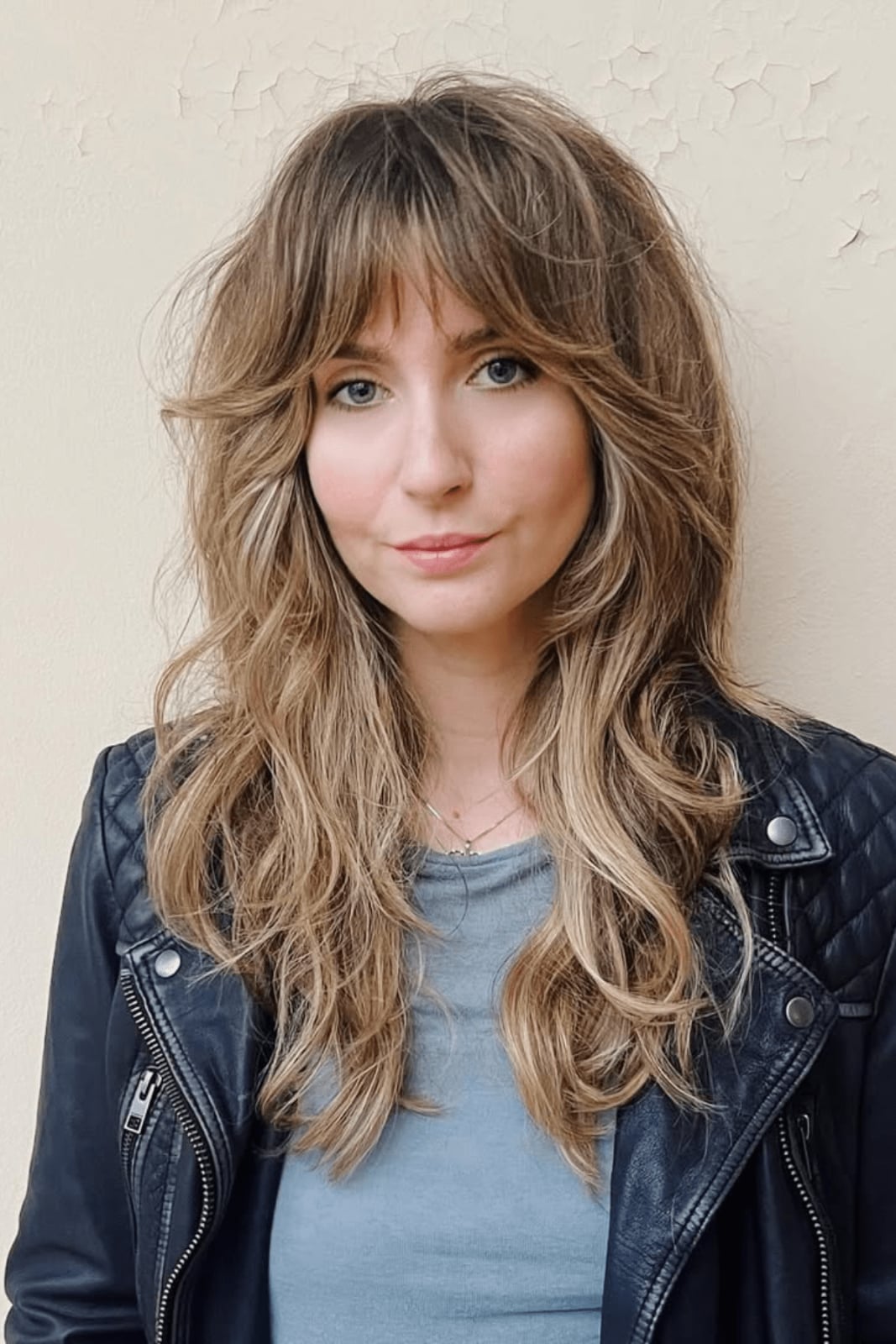 Mid-Back Shag Honey Blonde With Loose Waves Mid-Back Shag Honey Blonde With Loose Waves — Simple Shag Hairstyles