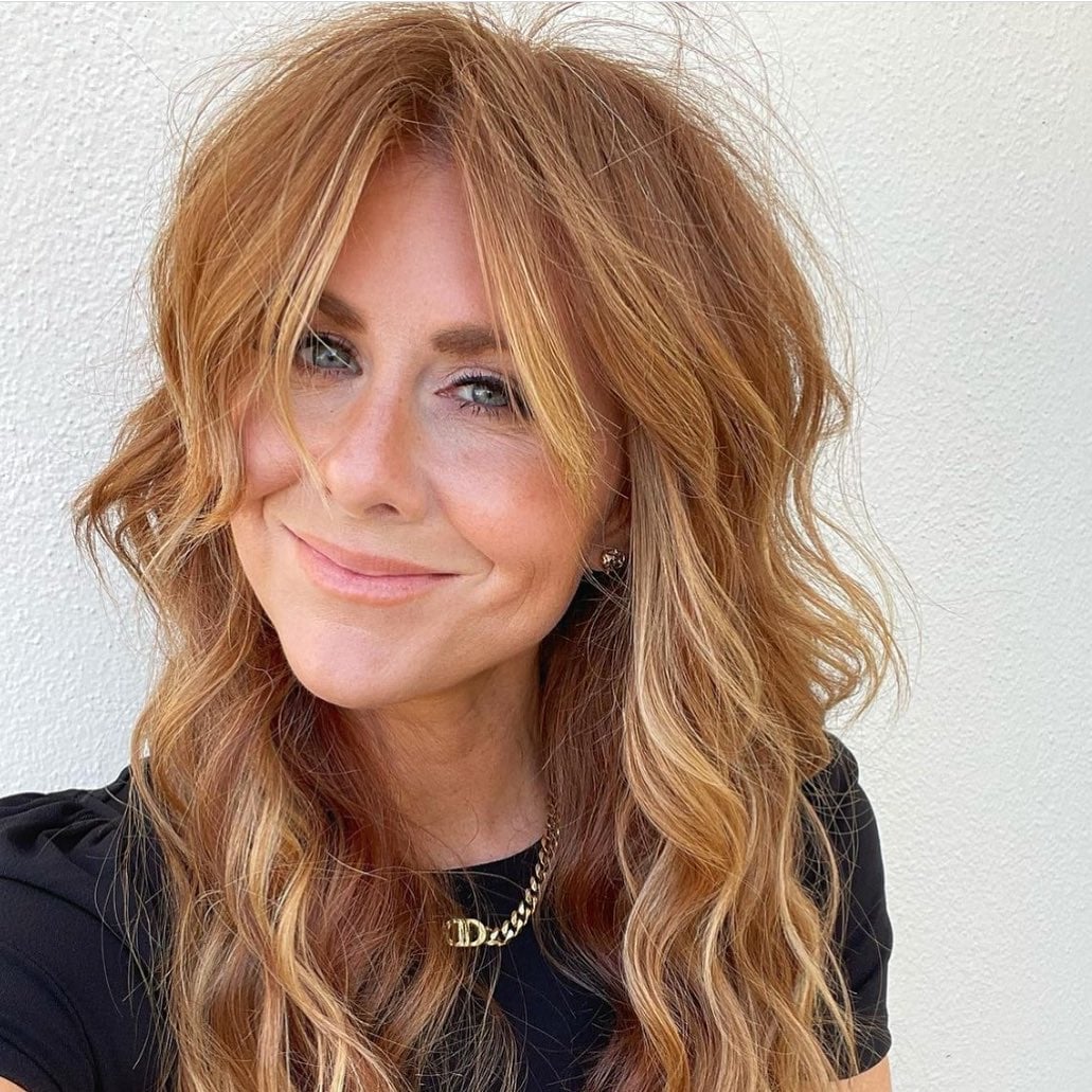 Mid-Back Strawberry Blonde Shag With Face-Framing Layers Mid-Back Strawberry Blonde Shag With Face-Framing Layers — Simple Shag Hairstyles