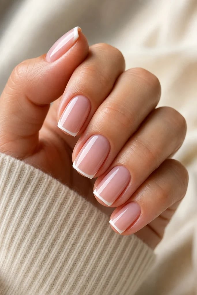 Classic White French Tip Short Square Nails Classic White French Tip Short Square Nails — Simple Short French Tip Nails