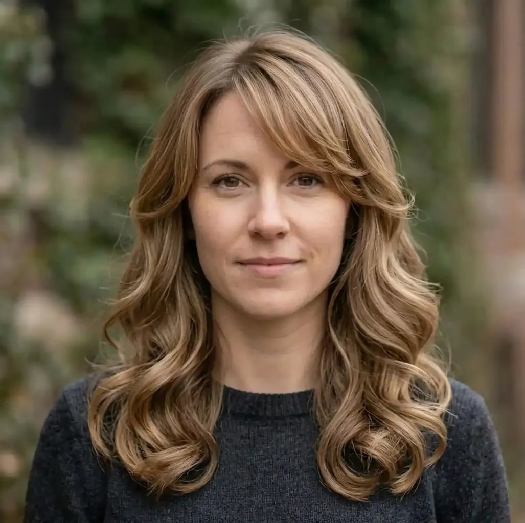 Shoulder Length Waves With Light Brown Highlights Shoulder Length Waves With Light Brown Highlights — Simple Side Swept Bangs