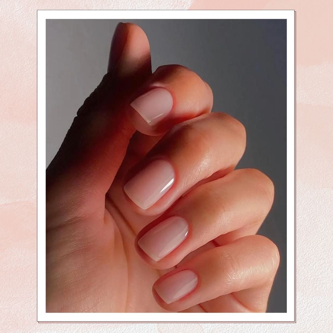 Milky Nude Short Soft Square Gloss Milky Nude Short Soft Square Gloss — Simple Squoval Nails