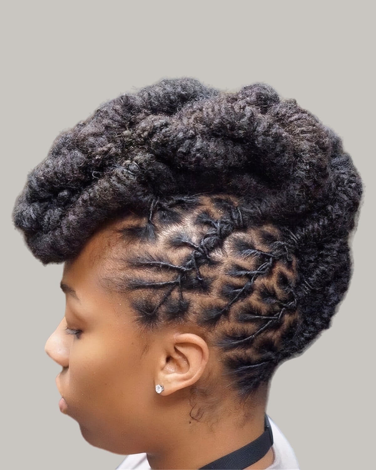 Dark Brown Locs Mohawk With Braided Sides Dark Brown Locs Mohawk With Braided Sides — Simple Starter Locs