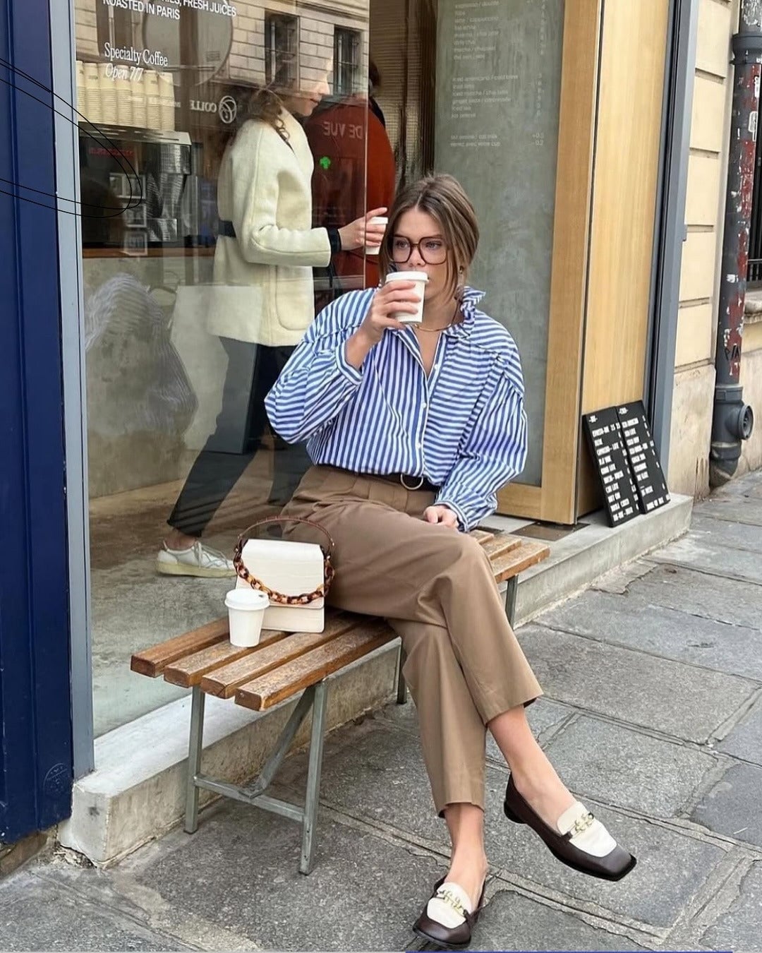 Striped Button Down With Cropped Trousers — Simple Weekend Outfits