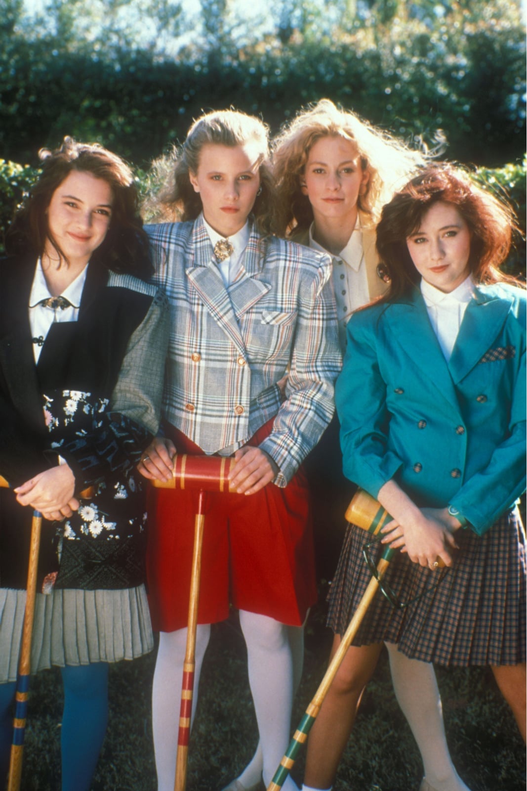 Plaid Blazers with Collared Shirts and Pleated Skirts Plaid Blazers with Collared Shirts and Pleated Skirts — Trendy 80s Party Outfit