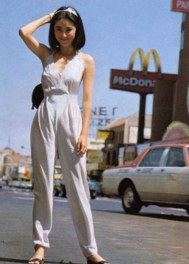 Light Gray Halter Neck Jumpsuit with Wide Leg — Trendy 90s Style