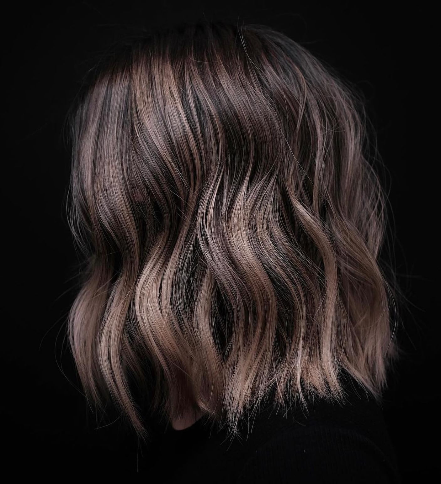 Mid-Back Ash Brown With Ash Blonde Highlights and Long Layers — Trendy Ash Brown Hair