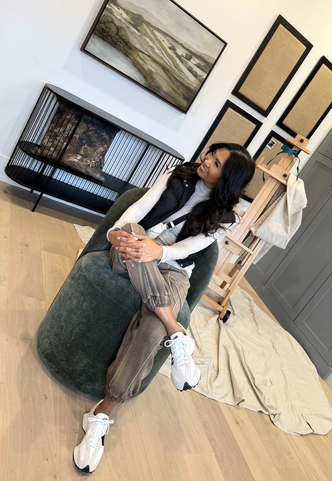 Puffer Vest with Joggers and Long-Sleeve Top — Trendy Athleisure Outfits