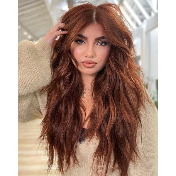 Mid-Back Deep Auburn Blowout Mid-Back Deep Auburn Blowout — Trendy Auburn Hair Color