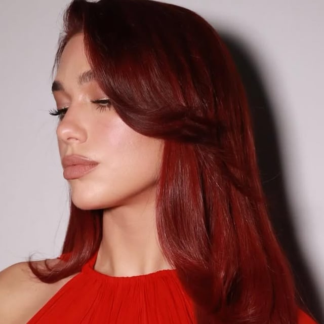 Long Smooth Dark Auburn With Bend Long Smooth Dark Auburn With Bend — Trendy Auburn Hair Color