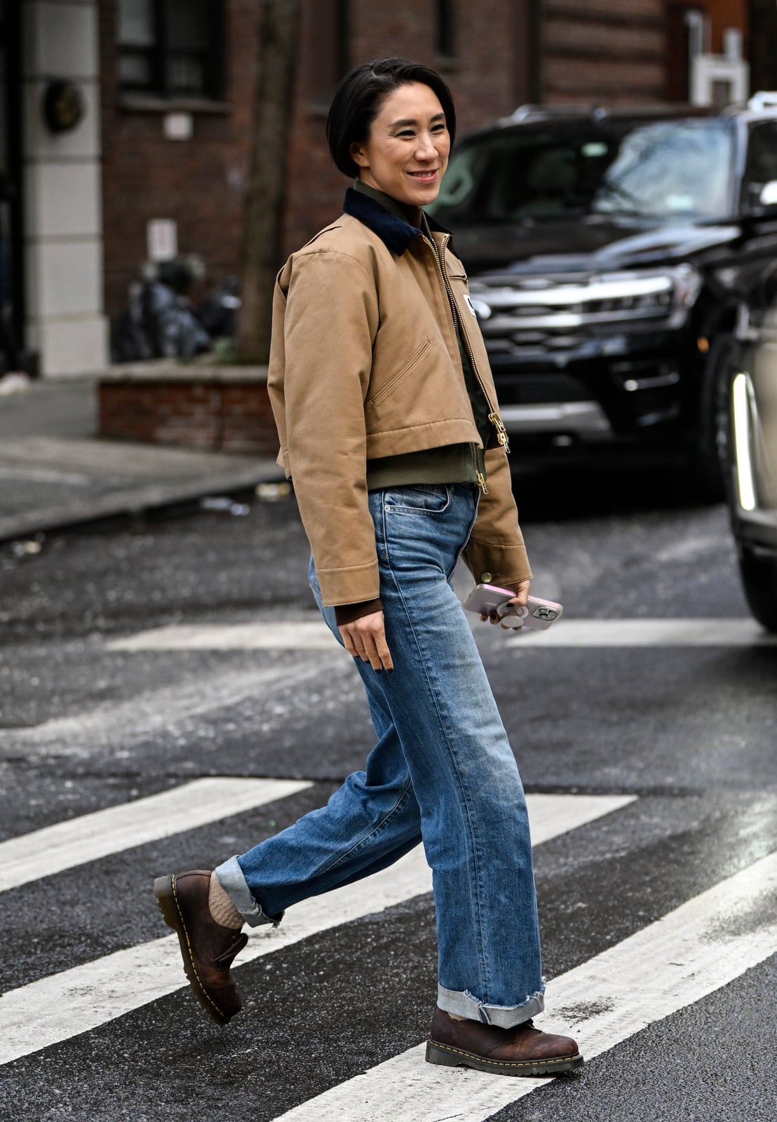 Brown Barn Jacket with Belt Detail Brown Barn Jacket with Belt Detail — Trendy Barn Jacket Outfit