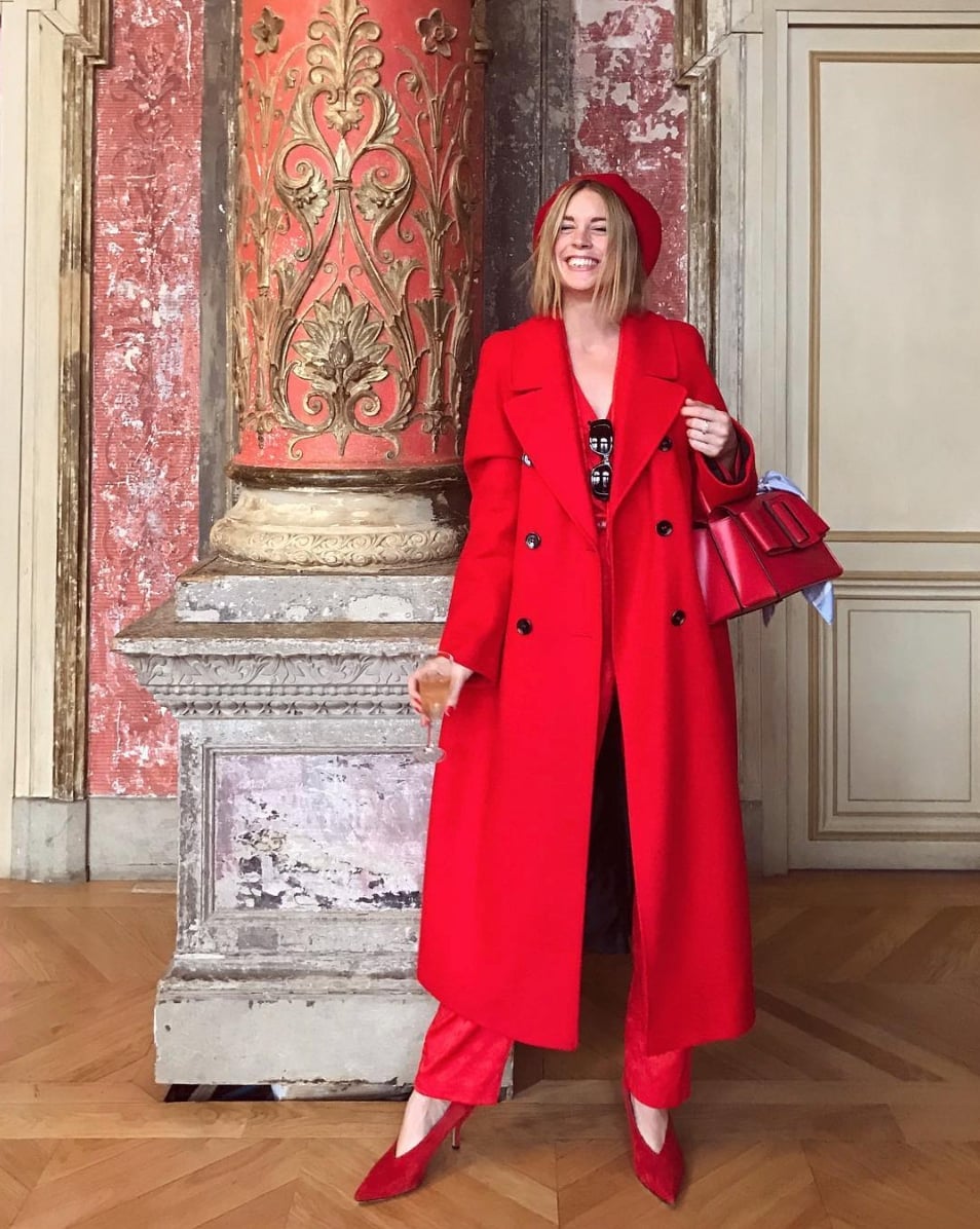 Monochromatic Red Beret Ensemble — Trendy Beret Outfits