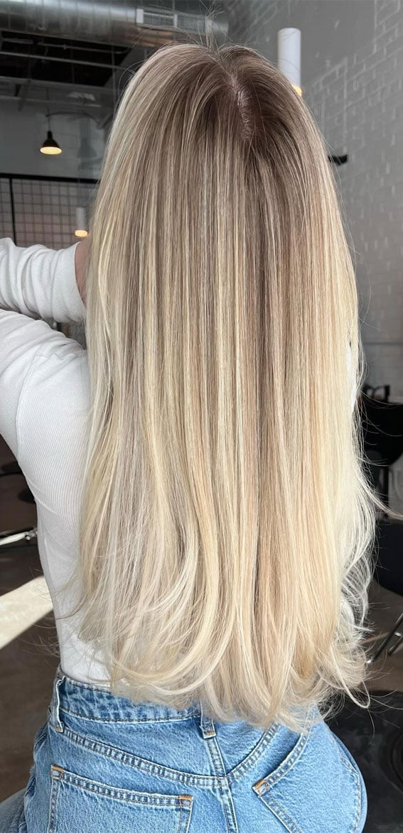 Cool Blonde Balayage Mid-Back With Air-Dried Waves — Trendy Blonde Hairstyles