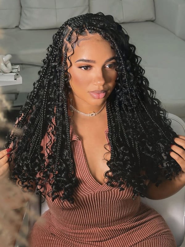 Black And Blonde Knotless Box Braids — Trendy Braids Wig