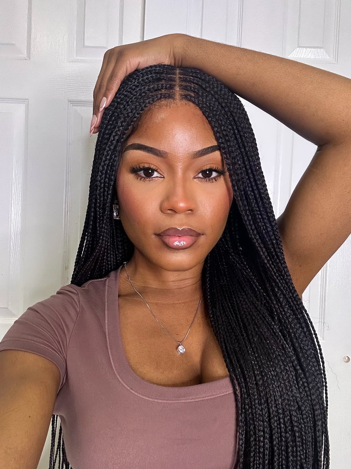 Shoulder Length Box Braids With Lace Front — Trendy Braids Wig