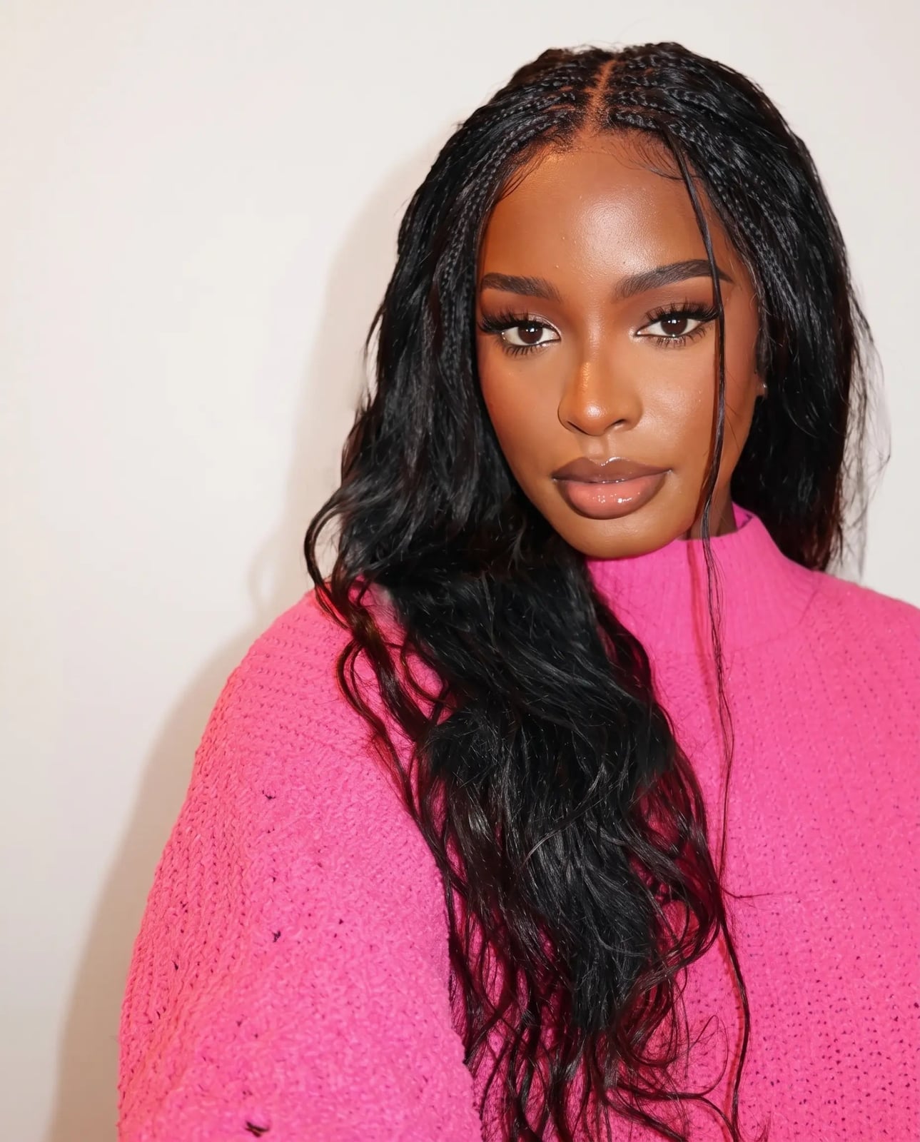 Micro Braids With Wavy Ends And Baby Hairs — Trendy Braids Wig