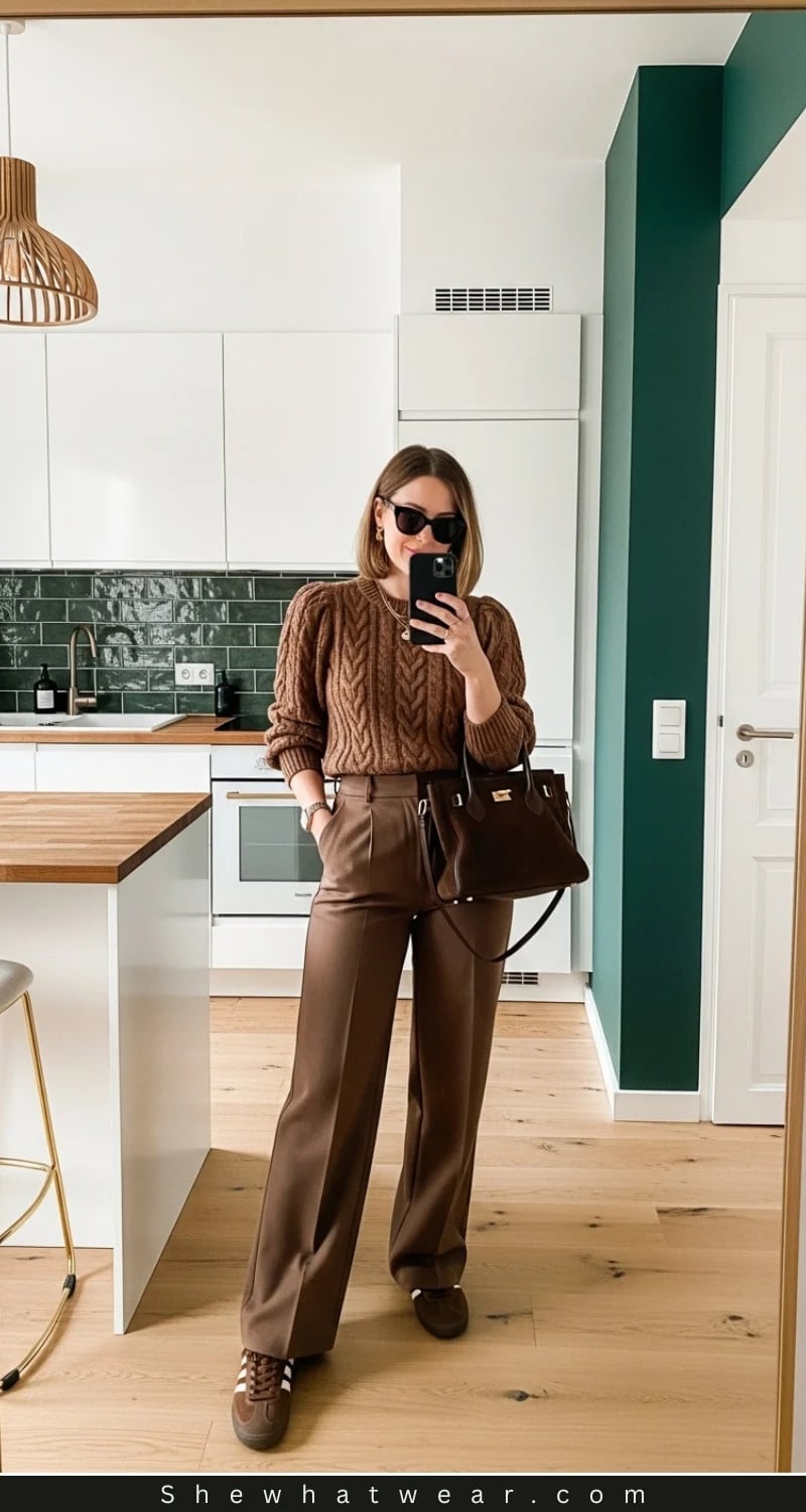 27 Brown Pants Outfit Ideas That Look Effortlessly Chic