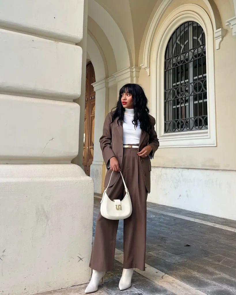 Brown Blazer Outfit Ideas Brown Blazer Outfit Ideas — Trendy Brown Trousers Outfit