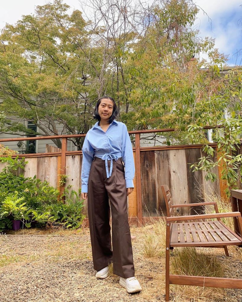 Straight Leg Trousers Casual Outfit Straight Leg Trousers Casual Outfit — Trendy Brown Trousers Outfit