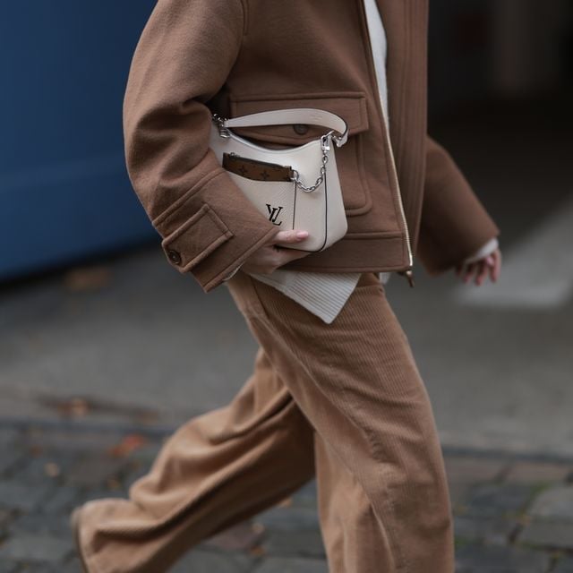 Corduroy Trousers Casual Monochromatic Corduroy Trousers Casual Monochromatic — Trendy Brown Trousers Outfit