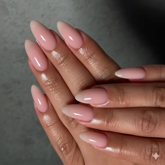 Sheer Pinkish Nude Milky French Sheer Pinkish Nude Milky French — Trendy Builder Gel Nails