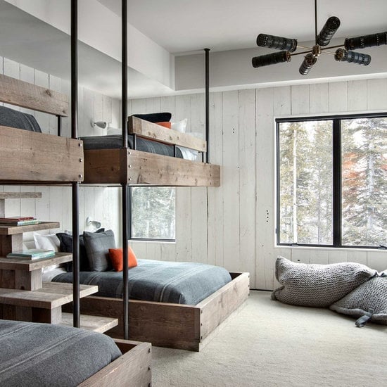 Suspended Bunk Bed with Integrated Stairs, Multi-Level Suspended Bunk Bed with Integrated Stairs, Multi-Level — Trendy Bunk Bed Ideas