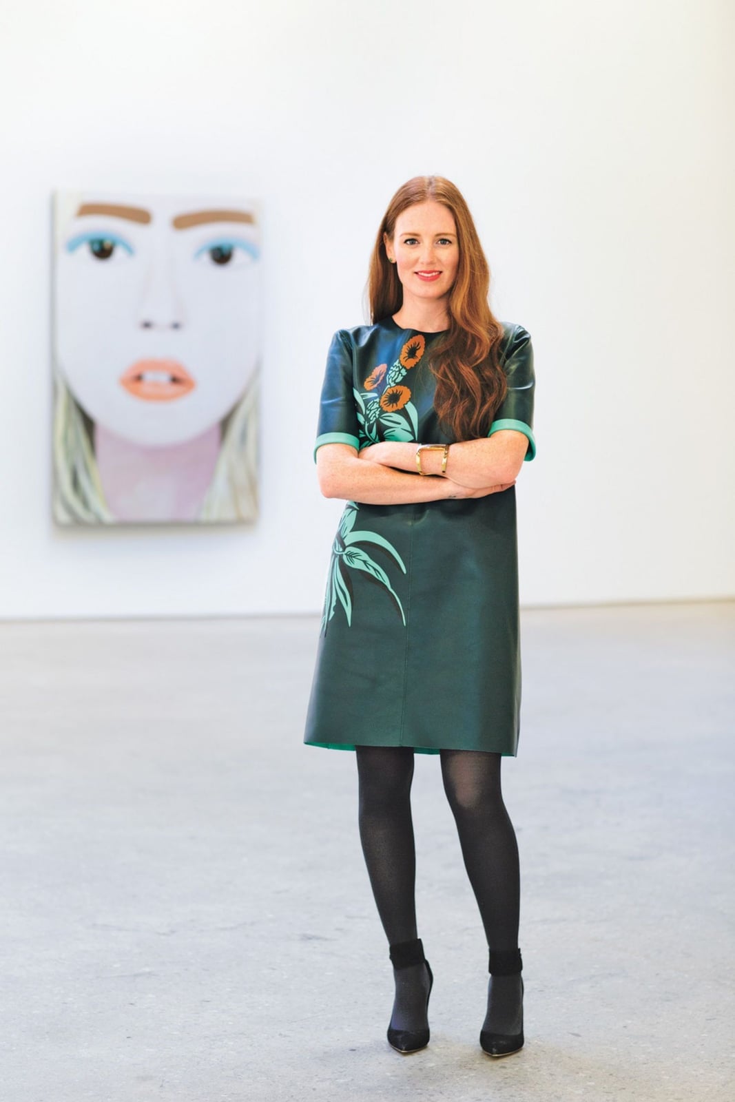 Embellished Green Dress with Ankle Boots Embellished Green Dress with Ankle Boots — Trendy Business Professional Outfits