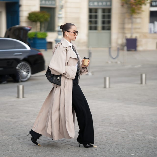 Trench Coat with Patterned Tie Trench Coat with Patterned Tie — Trendy Business Professional Outfits