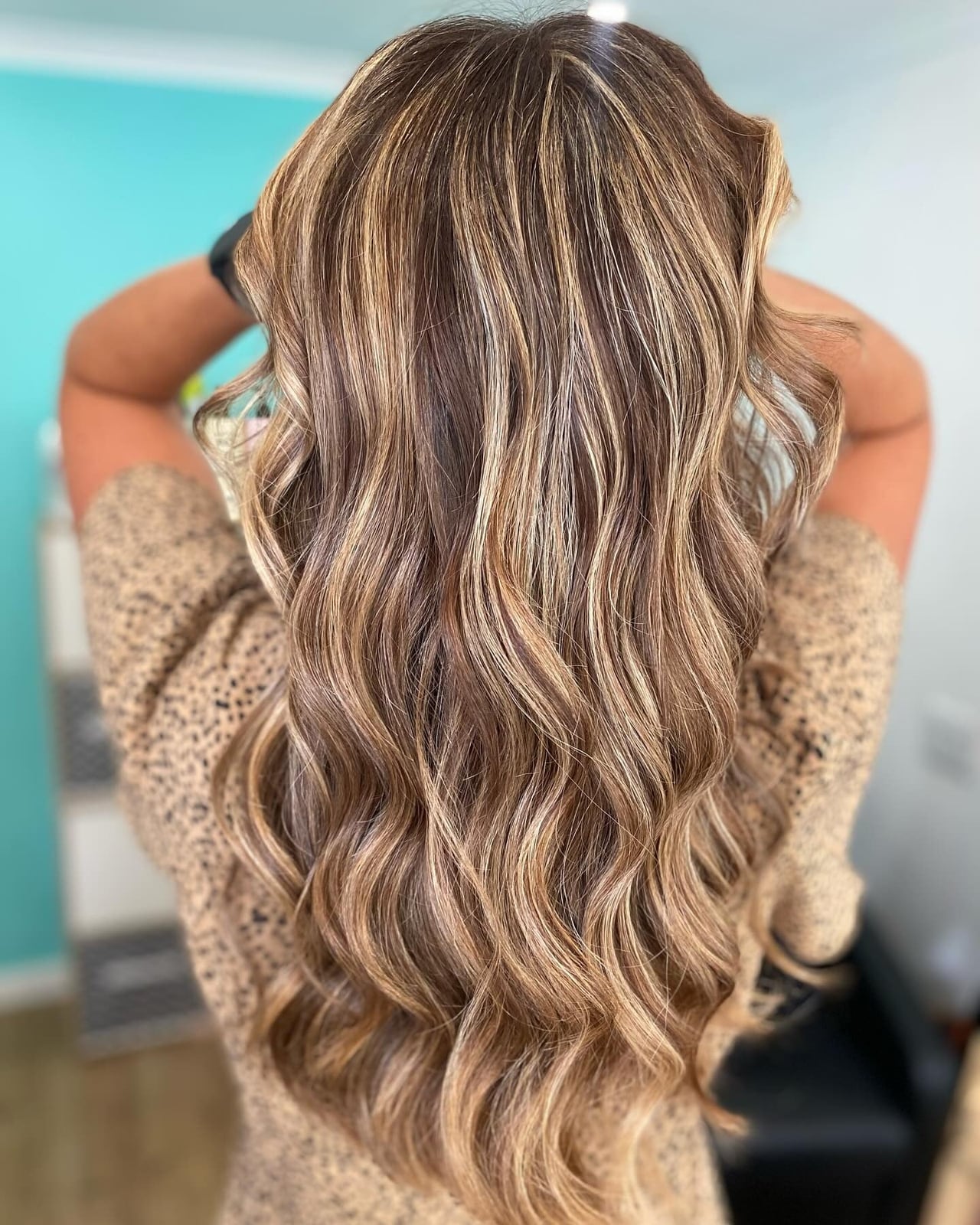 Mid-Back Medium Brown With Toasted Caramel Balayage Mid-Back Medium Brown With Toasted Caramel Balayage — Trendy Caramel Hair Color