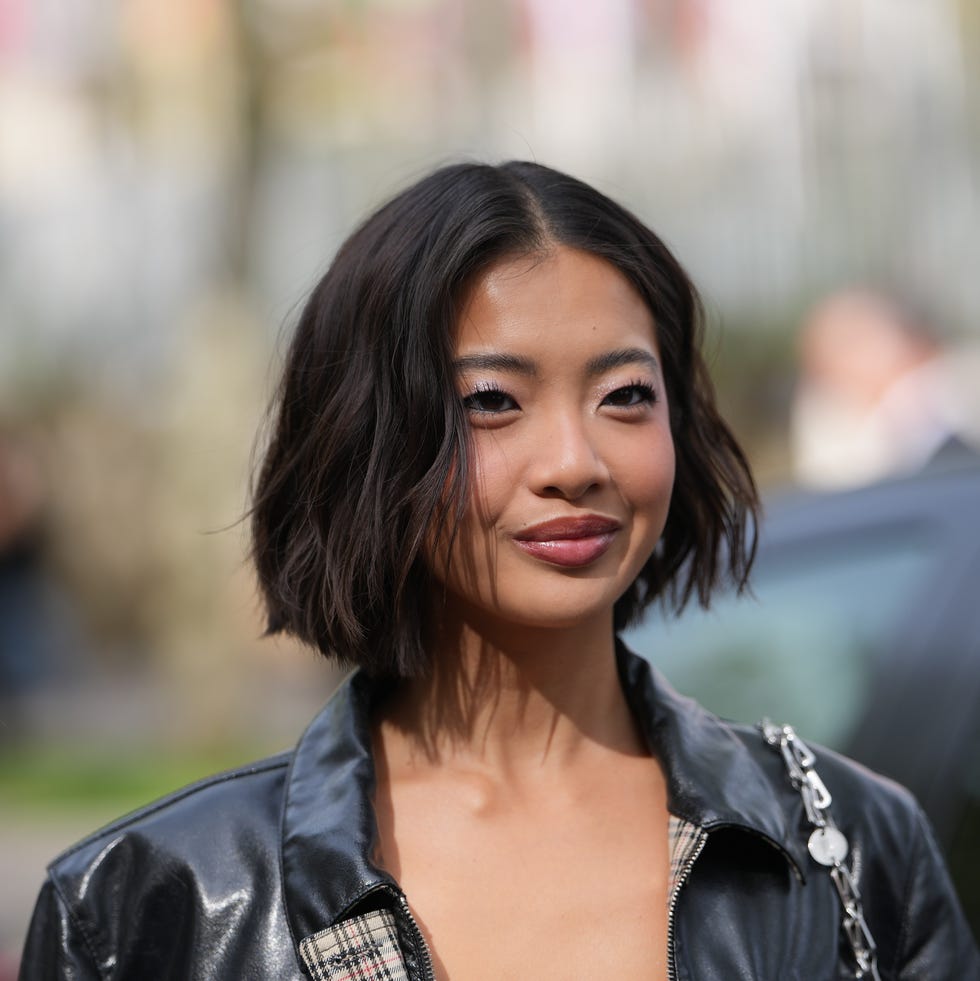 Dark Brown Bob With Wispy Bangs — Trendy Chin Length Hair