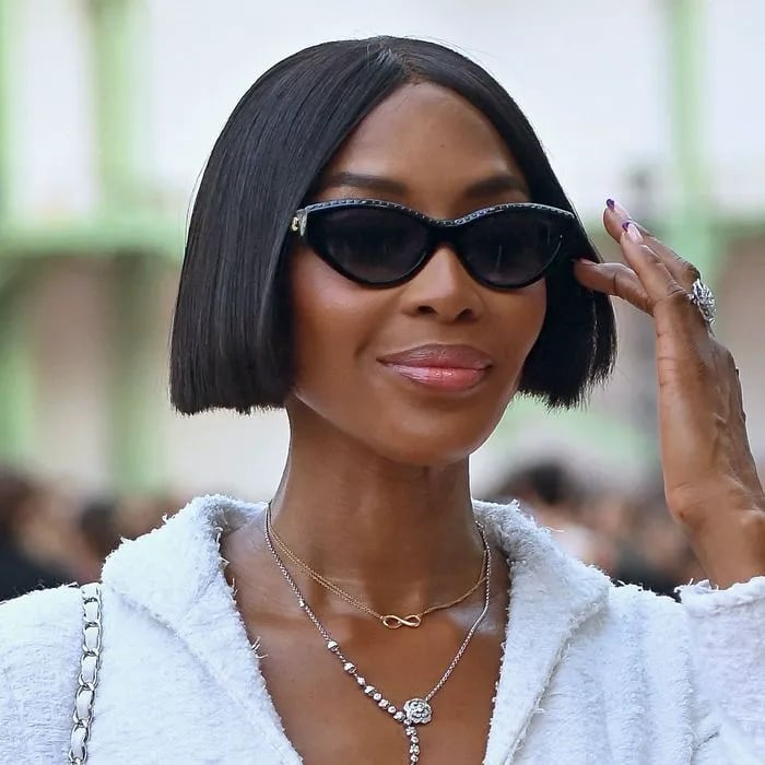 Sleek Jet Black Chin Length Bob — Trendy Chin Length Hair