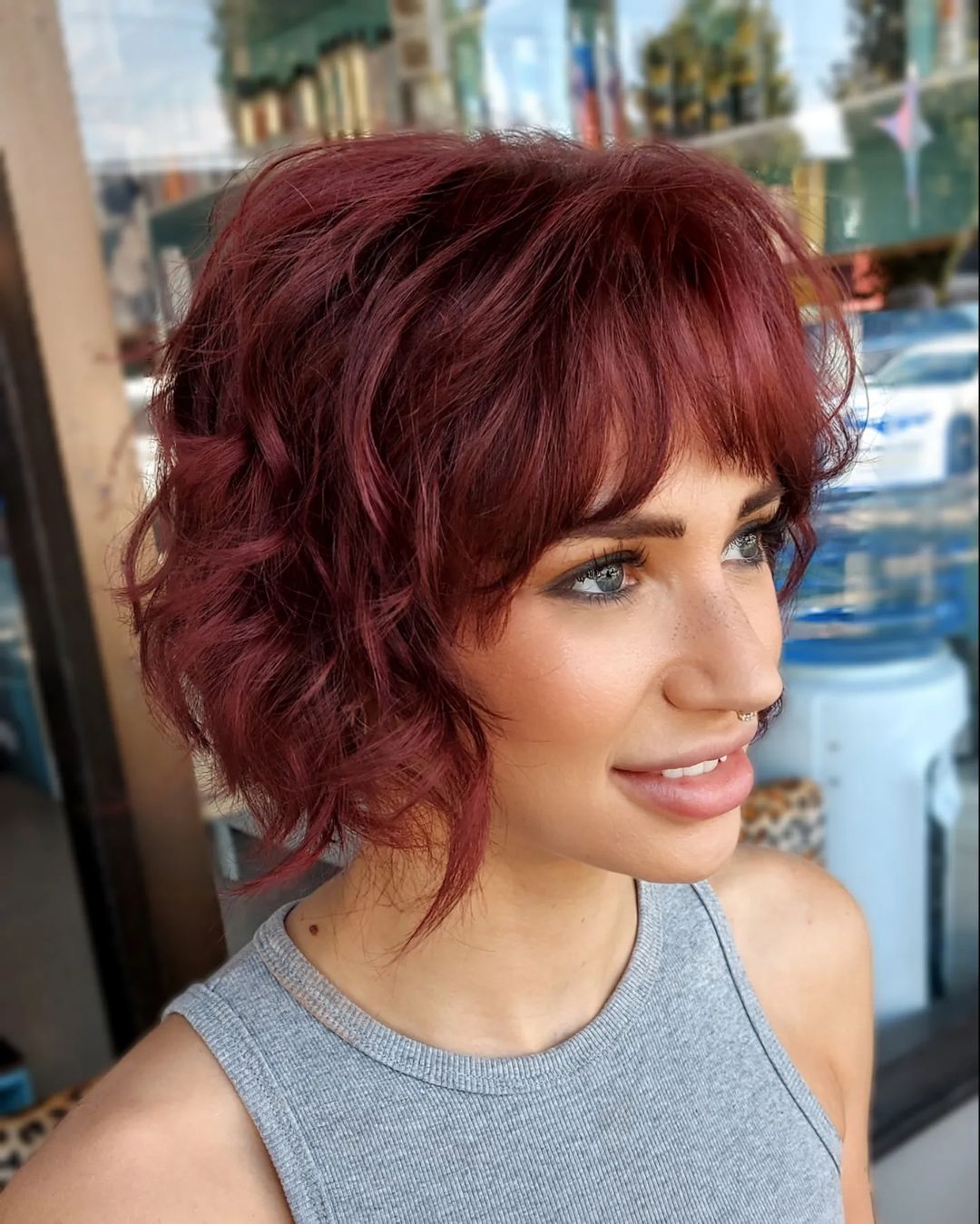 Dark Brown Bob With Face Framing Layers — Trendy Chin Length Hair