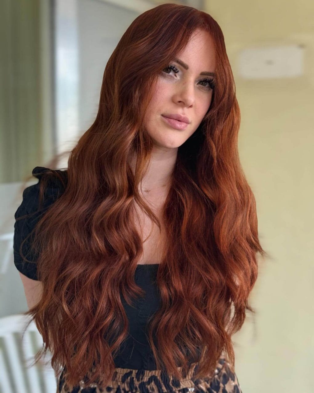 Multi-Dimensional Copper Mid-Back Waves Multi-Dimensional Copper Mid-Back Waves — Trendy Copper Hair