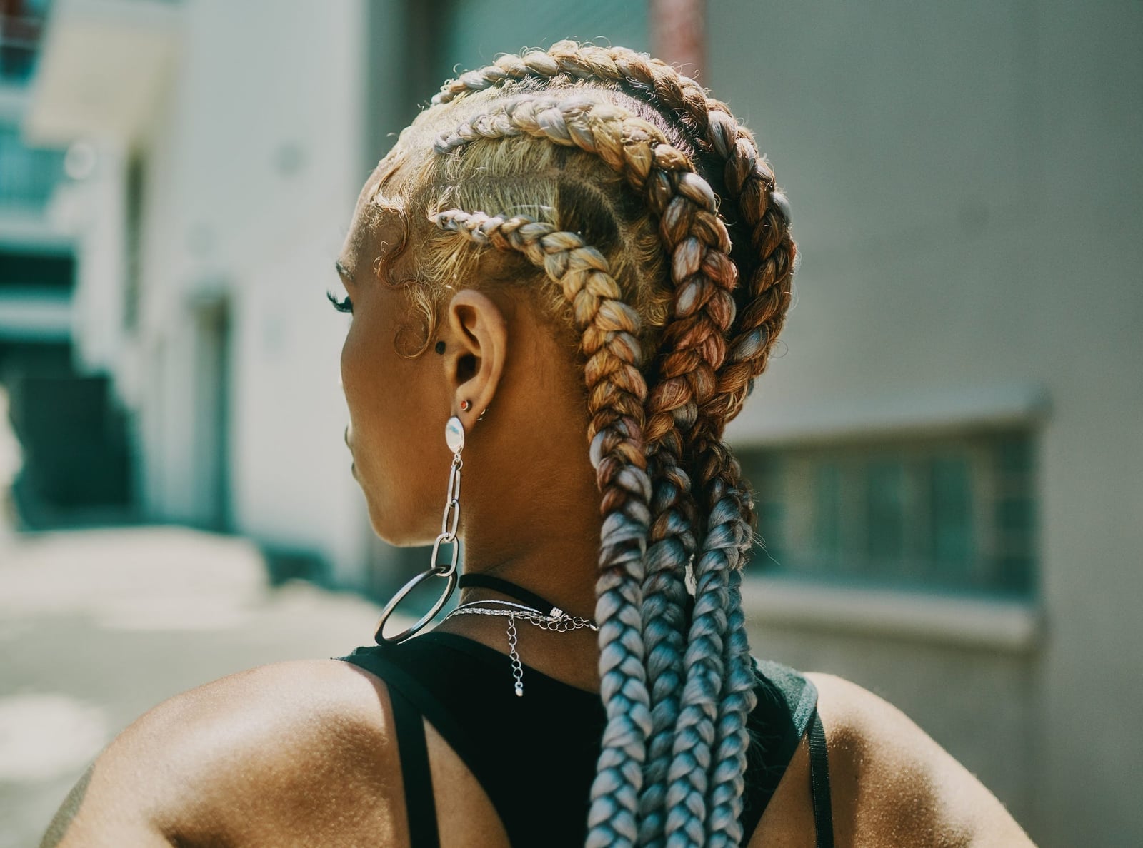 Thick Box Braids With Two-Tone Color — Trendy Cornrows Hairstyles for Black Women