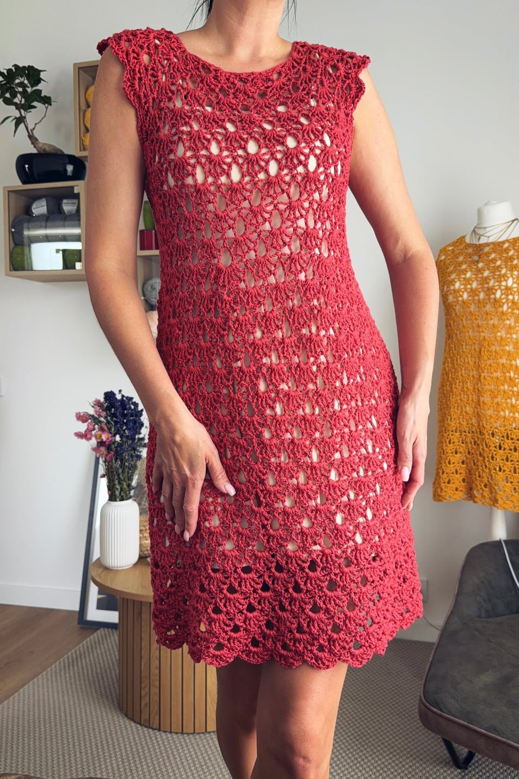 Red Crochet Dress for Casual Chic — Trendy Crochet Outfits