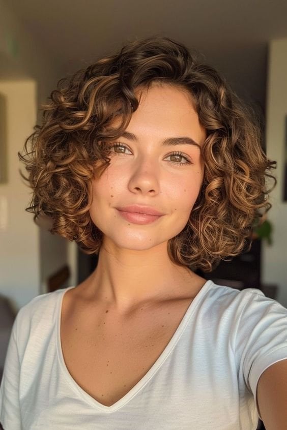 Chin Length Bob With Short Bangs, Office-Safe Version Chin Length Bob With Short Bangs, Office-Safe Version — Trendy Curly Hair Natural